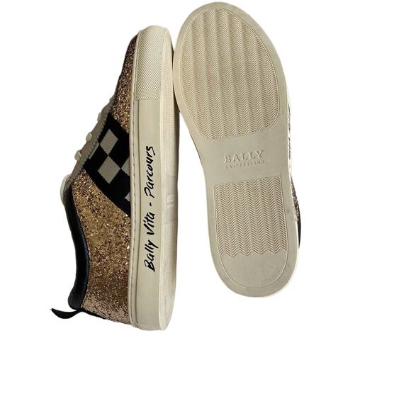 Bally Vita Parcours Sneakers Gold Mix Size 7 - Picture 6 of 9